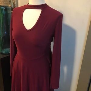 Red wine dress - Summer flare